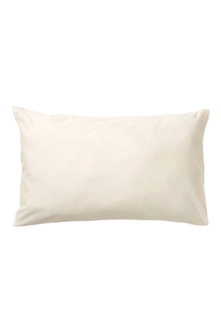 Taie d’oreiller en percale de coton 200 fils/cm² Natural - Blanc