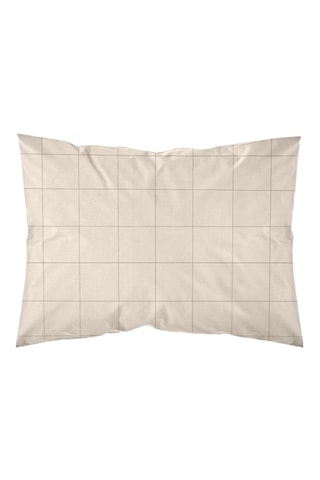 Taie d'oreiller en percale de coton 79 fils/cm² - Beige