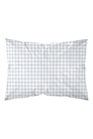 Fronha em percal de algodão 79 fios/cm² Calafat - Azul-claro