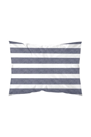 Fronha em percal de algodão 78 fios/cm² Vinarós Grande - Branco e antracite