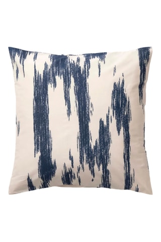 Fronha tie and dye em percal de algodão 79 fios/cm² Mahón - Bege e azul-marinho