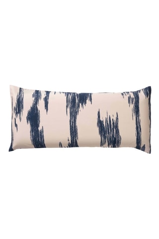 Fronha tie and dye em percal de algodão 79 fios/cm² Mahón - Bege e azul-marinho