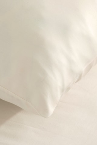 Taie de traversin en percale de coton 200 fils/cm² Natural - Blanc