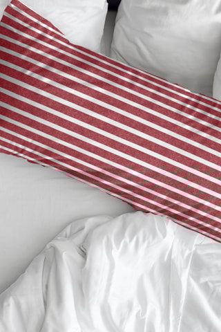 Fronha de travesseiro em algodão 200 fios/cm² Torrox Pequeña- vermelho e branco