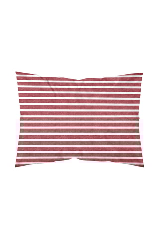 Fronha de travesseiro em algodão 200 fios/cm² Torrox Pequeña- vermelho e branco