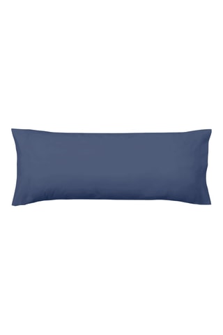 Taie de traversin en percale de coton 78 fils/cm² Coral - Bleu marine