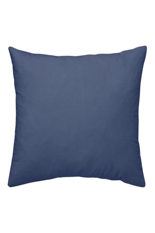 Taie de traversin en percale de coton 78 fils/cm² Coral - Bleu marine