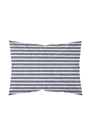 Fronha de travesseiro em percal de algodão 78 fios/cm² Vinarós Pequeña - Branco e antracite