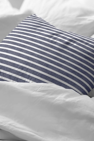 Fronha de travesseiro em percal de algodão 78 fios/cm² Vinarós Pequeña - Branco e antracite