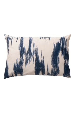 Fronha de travesseiro dip and dye em percal de algodão 79 fios/cm² Mahón - Bege e azul-marinho