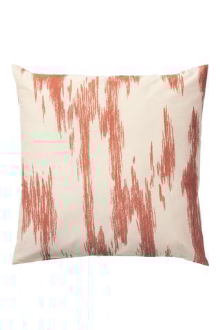 Fronha de travesseiro tie and dye em percal de algodão 79 fios/cm² Mahón - Cru e vermelho-tijolo