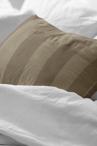 Taie de traversin en percale de coton 200 fils/cm² Romani - Marron