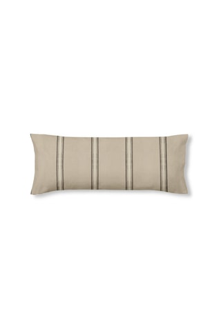 Taie de traversin en percale de coton 200 fils/cm² Sargaret - Beige