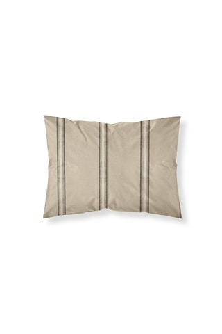 Taie de traversin en percale de coton 200 fils/cm² Sargaret - Beige