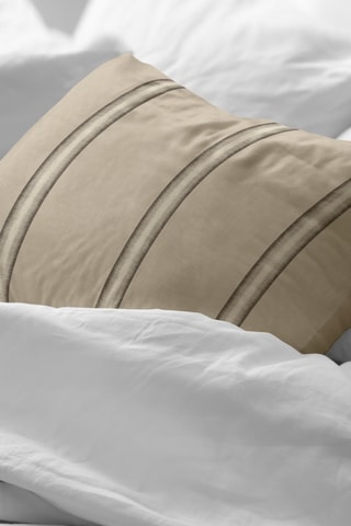 Taie de traversin en percale de coton 200 fils/cm² Sargaret - Beige