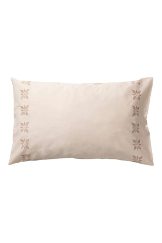 Taie de traversin en percale de coton 79 fils/cm² Ferreira - Beige