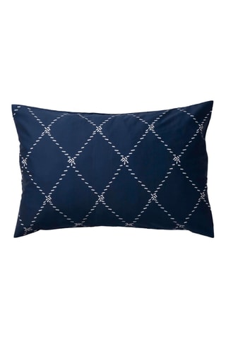 Taie de traversin en percale de coton 79 fils/cm² Benicàssim - Bleu cobalt