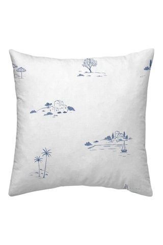 Taie de traversin en percale de coton 79 fils/cm² Ibiza - Bleu cobalt