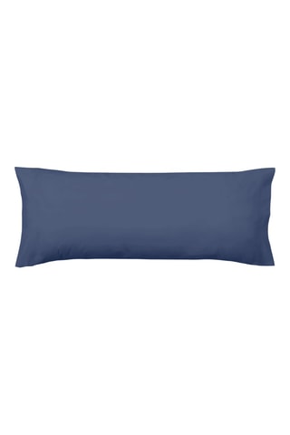 Taie de traversin en percale de coton 78 fils/cm² Marino - Bleu marine