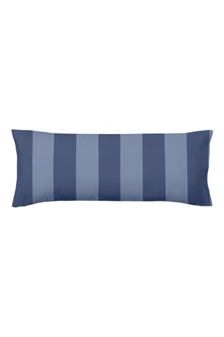Taie de traversin en percale de coton 78 fils/cm² Romani Azul - Bleu cobalt et bleu marine