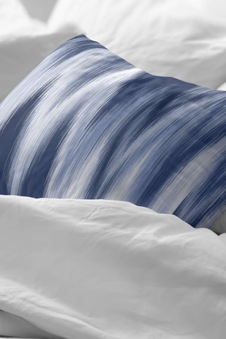 Fronha de travesseiro em algodão 79 fios/cm² Algemesi - Azul-marinho e branco