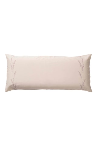 Taie de traversin en percale de coton 79 fils/cm² Bacarot - Beige