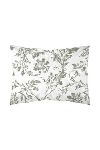 Fronha de travesseiro em algodão 79 fios/cm² Chella - Branco e verde