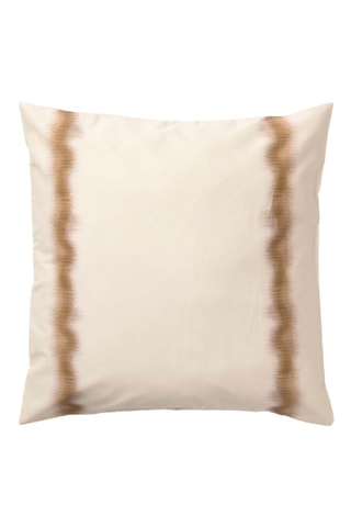 Taie de traversin dip and dye en percale de coton 79 fils/cm² Deyá - Beige et marron