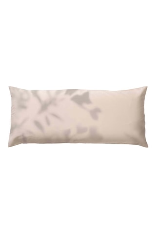 Taie de traversin tie and dye en percale de coton 79 fils/cm² Deyá - Beige et gris clair
