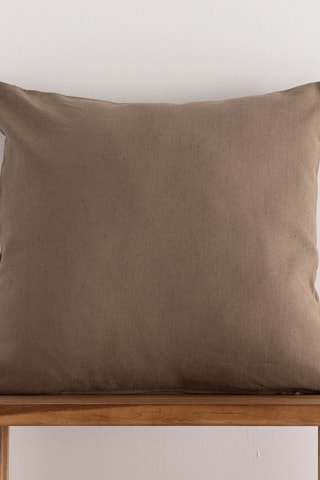 Capa de almofada em linho Cascai - Castanho