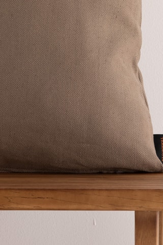 Capa de almofada em linho Cascai - Castanho
