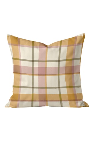 Capa de almofada Benimodo - Branco e mostarda