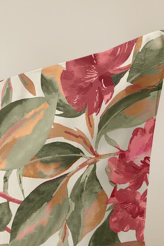 Capa de almofada Moixent - Branco et verde-escuro