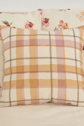 Capa de almofada Morella A - Branco e amarelo