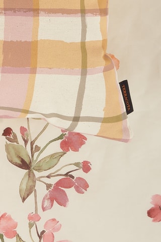 Capa de almofada Morella A - Branco e amarelo