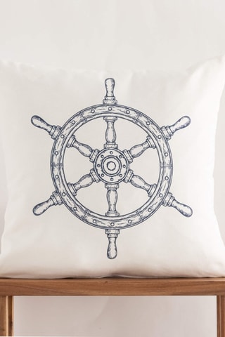 Capa de almofada Tamarit A - Azul-cobalto