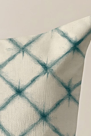 Capa de almofada Aspe - Azul-petróleo e cru