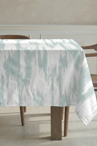 Toalha de mesa em resina anti-nódoas retangular- Azul-celeste