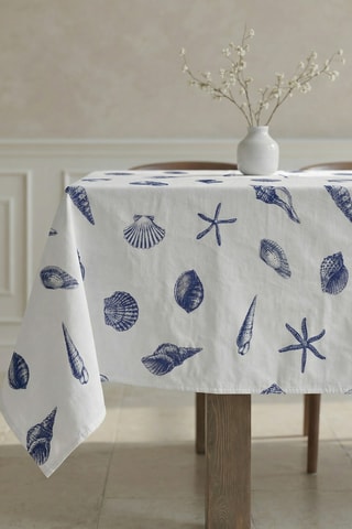 Toalha de mesa em resina anti-nódoas retangular- Branco