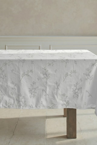 Toalha de mesa em resina anti-nódoas retangular- Branco