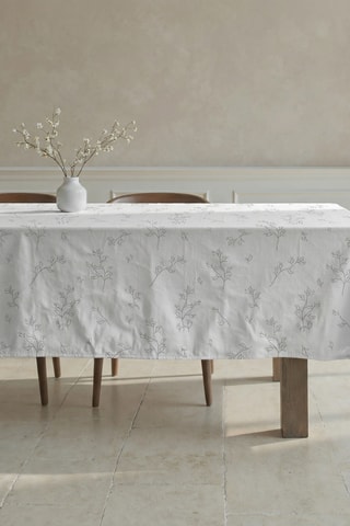 Toalha de mesa em resina anti-nódoas retangular- Branco