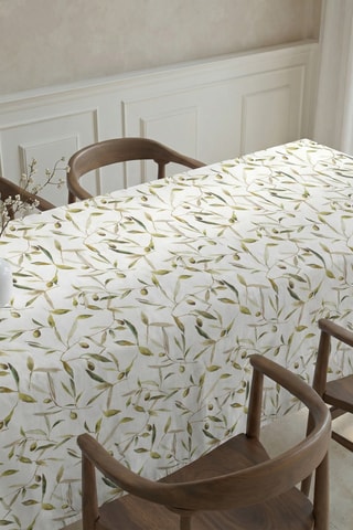 Toalha de mesa em resina anti-nódoas retangular- Branco