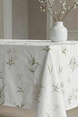 Toalha de mesa em resina anti-nódoas retangular- Branco