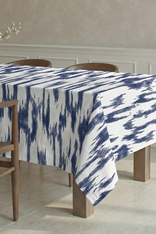 Toalha de mesa em resina anti-nódoas retangular - Azul-marinho