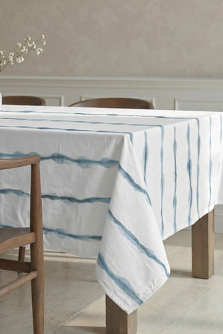 Toalha de mesa em resina anti-nódoas retangular Vera - Branco