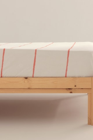 Lençol-capa em percal de algodão 200 fios/cm² Ibiza - Coral