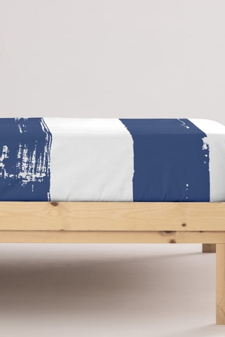 Lençol liso em algodão percal 79 fios/cm² Cambrils - Azul-marinho