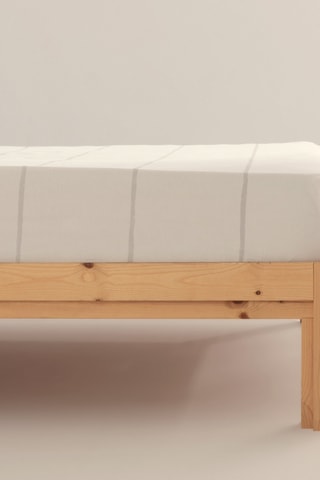 Lençol-capa em percal de algodão 200 fios/cm² Ibiza - Cinzento