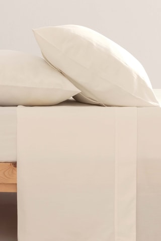 Conjunto de lençóis em percal de algodão 200 fios/cm² Quimico - Branco