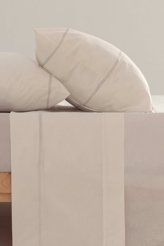 Conjunto de lençóis em percal de algodão 200 fios/cm² Ibiza - Cinzento